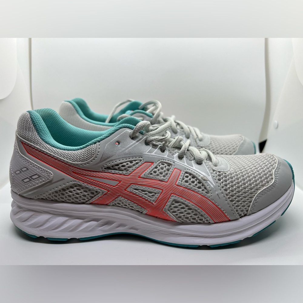 ASICS Women's Jolt 2 Running Shoes - Glacier Grey/Sunrise Red